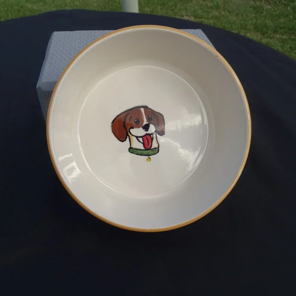 Tabletops Gallery Pawprints Pet Bowl 7